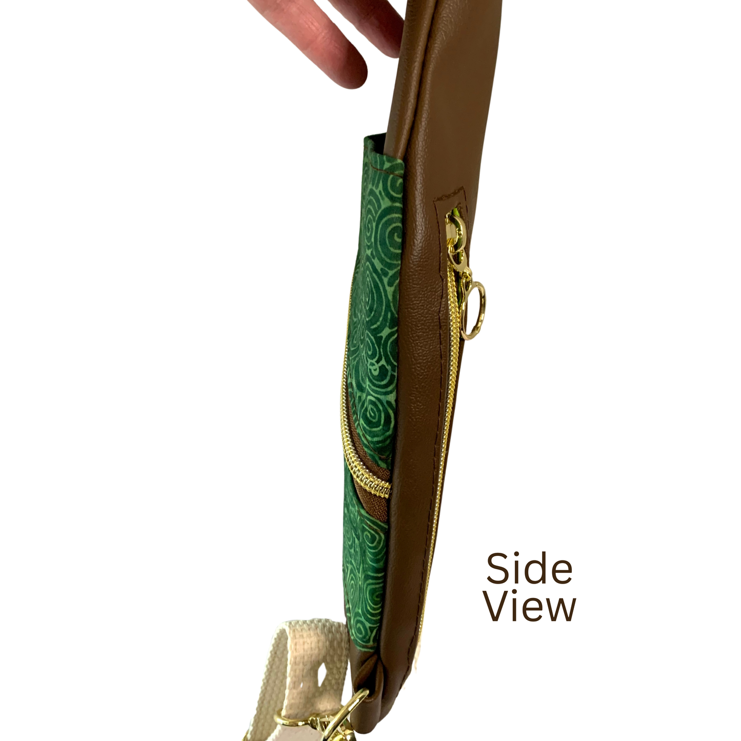 Mini Traveler Sling - Brown and Green