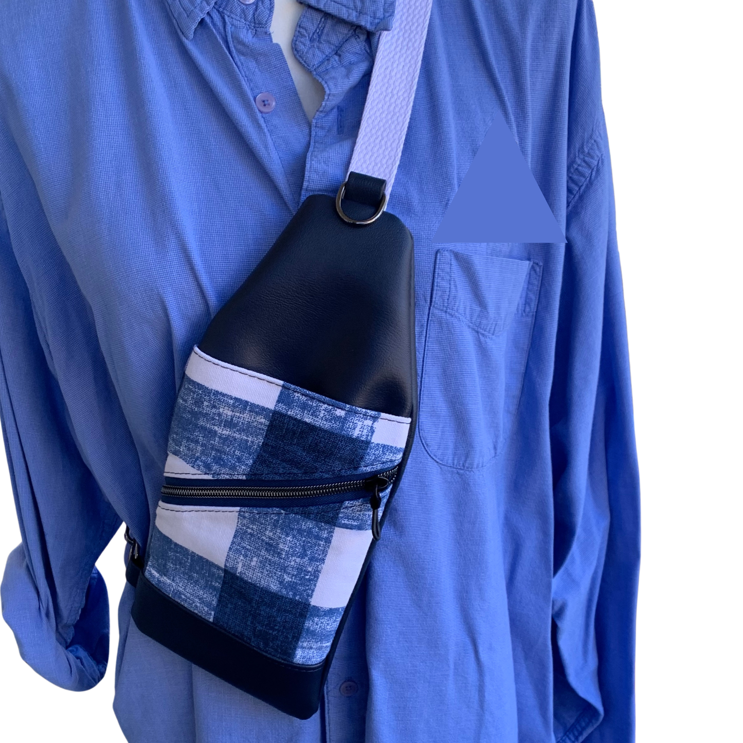 Mini Traveler Sling - Navy Plaid