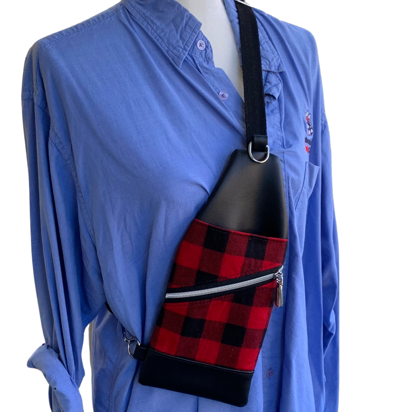 Mini Traveler Sling - Red and Black Plaid