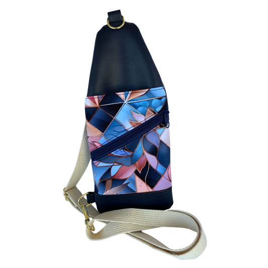 Mini Traveler Sling - Navy Geometric