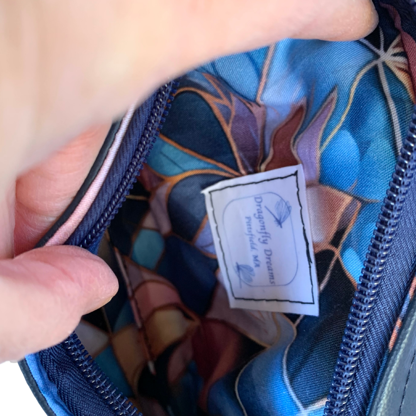 Mini Traveler Sling - Navy Geometric