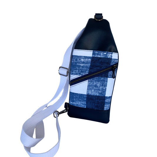 Mini Traveler Sling - Navy Plaid