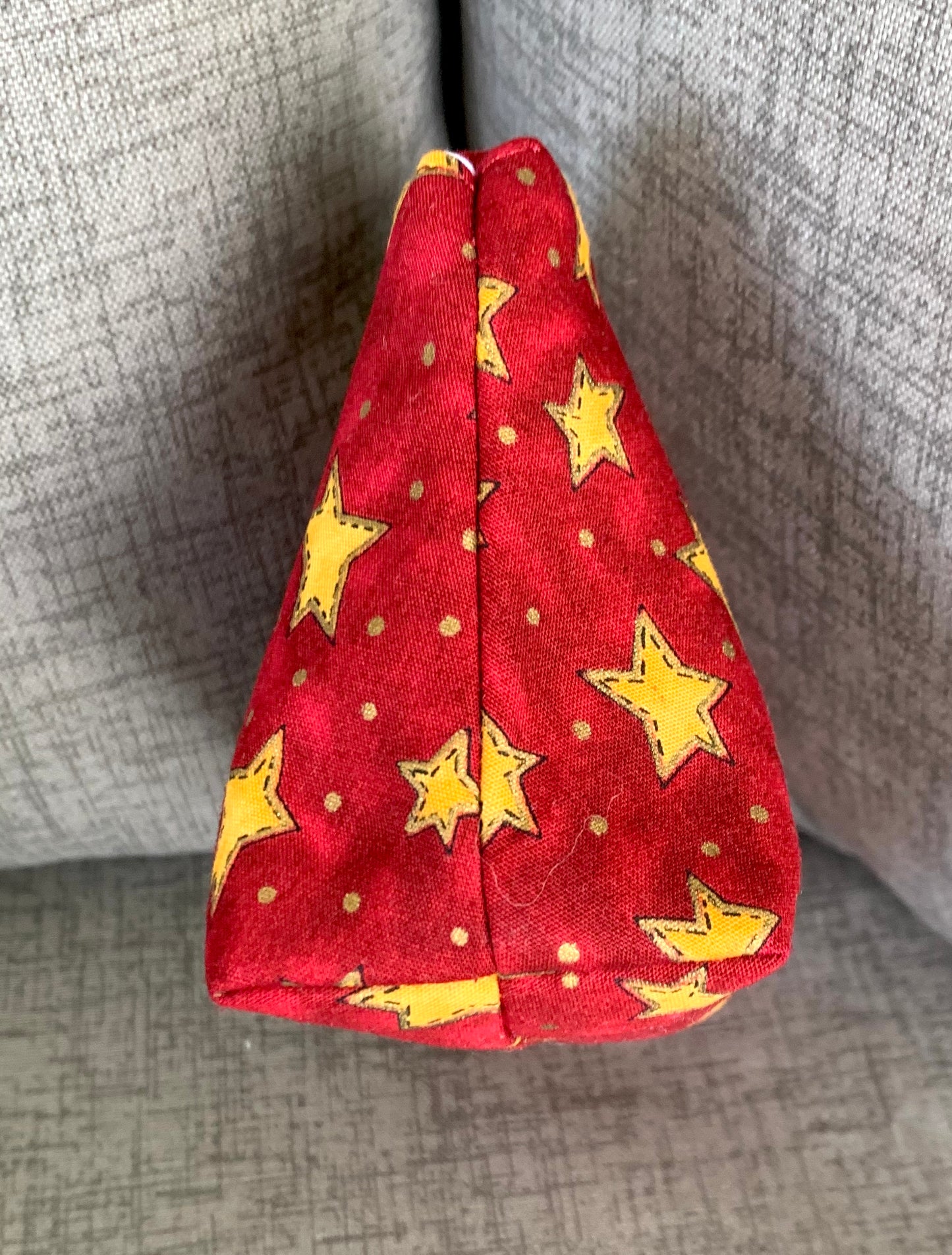 Small Boxed-Bottom Pouch - With Metallic Nylon Zipper