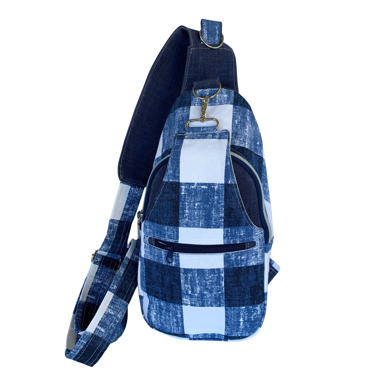 Retro-Style Sling - Navy Plaid