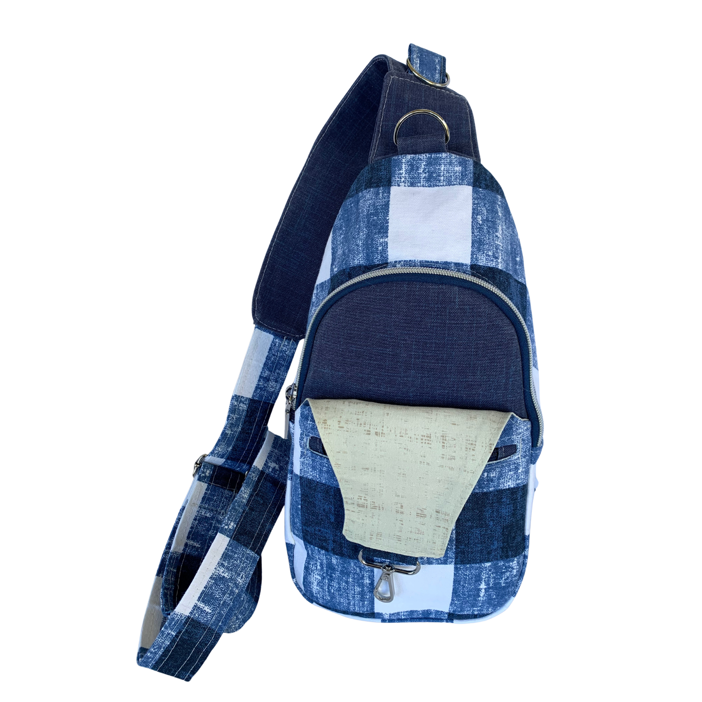 Retro-Style Sling - Navy Plaid