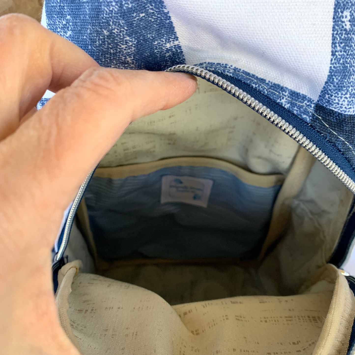 Retro-Style Sling - Navy Plaid