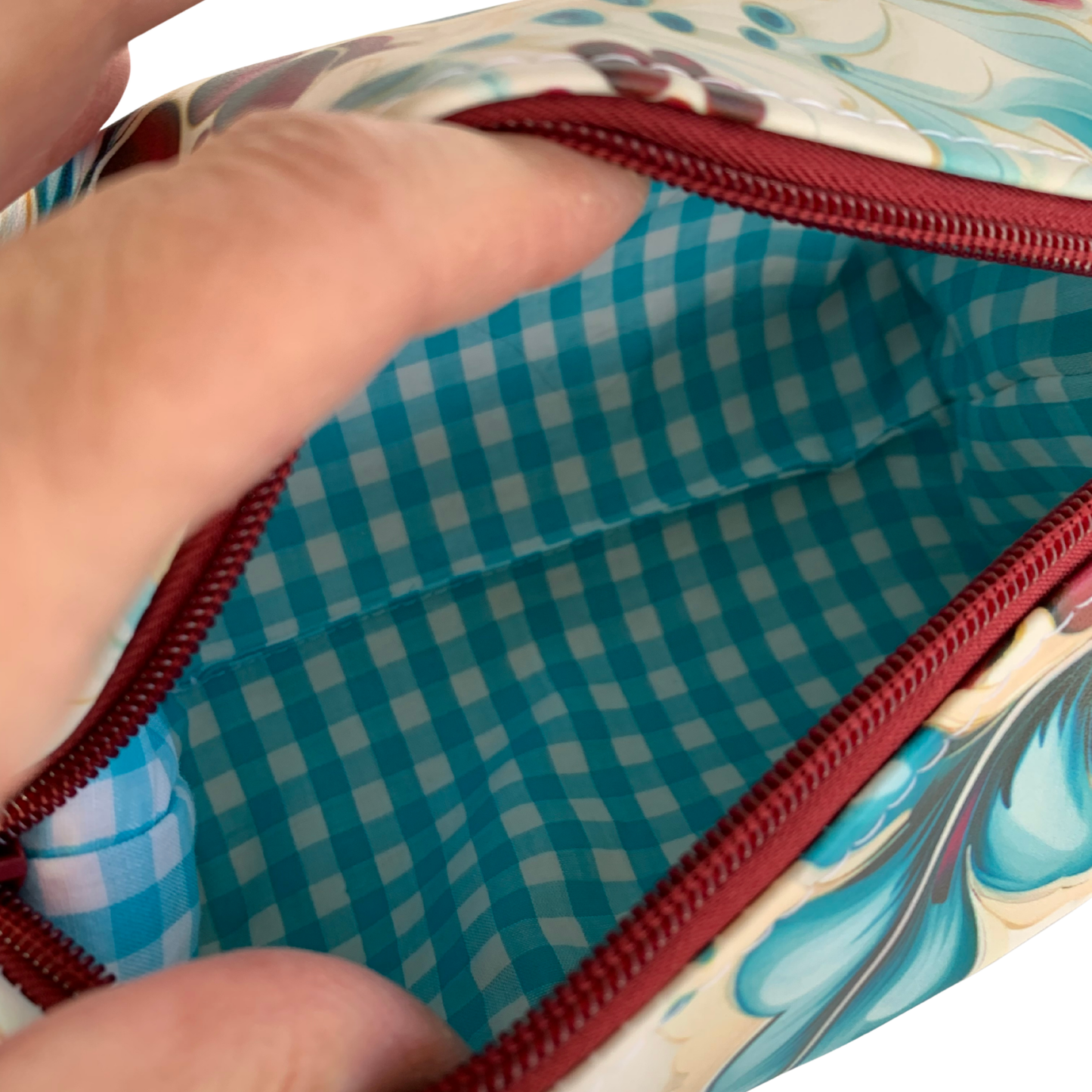 Dopp Kit Bag -Magenta and Teal