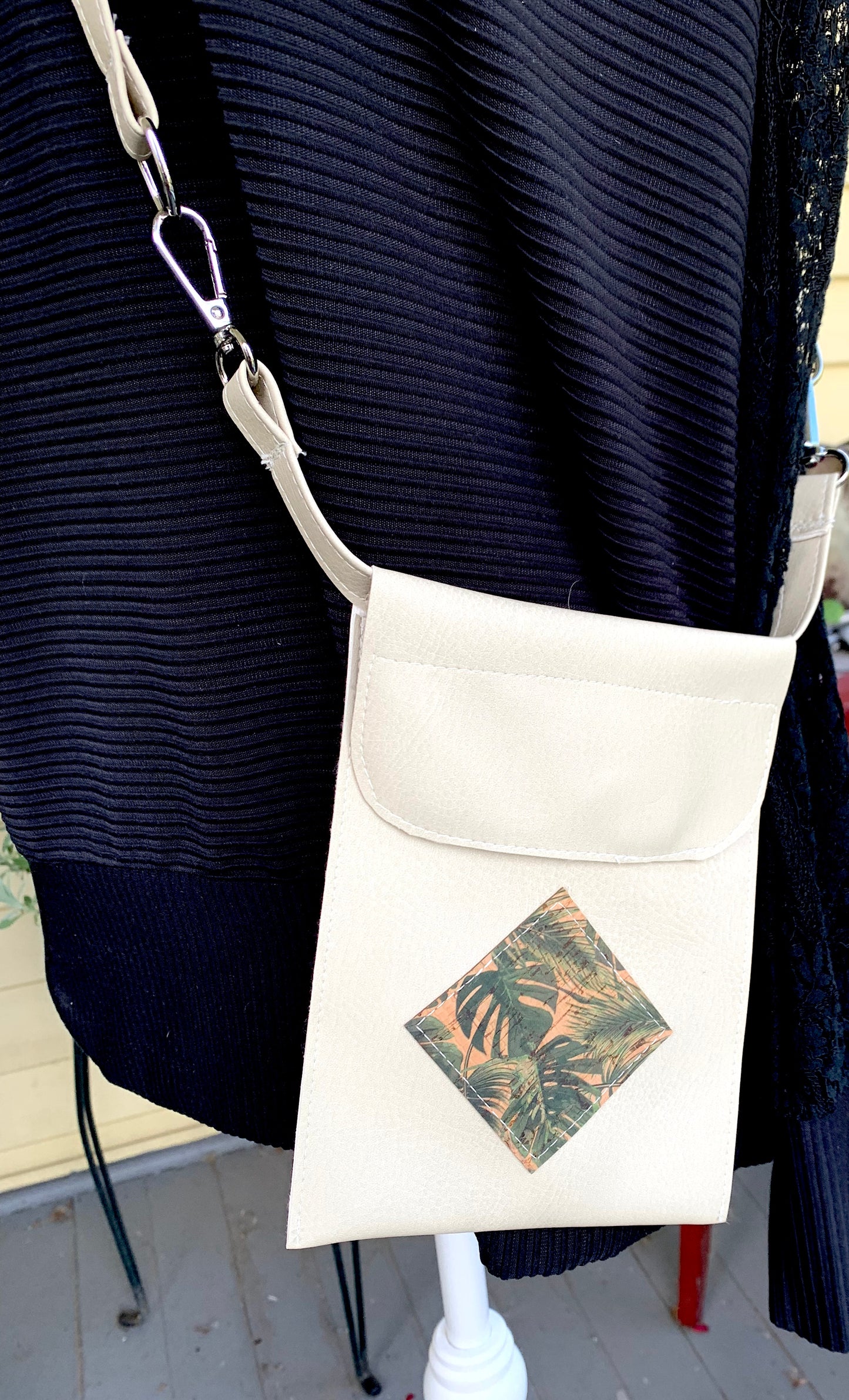 Phone Carrier Crossbody Bag - Beige