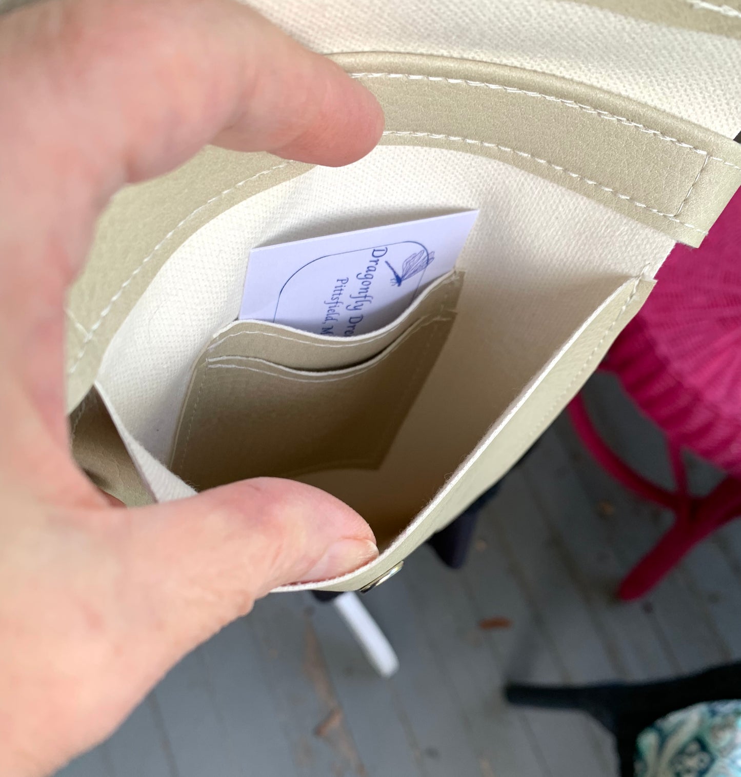 Phone Carrier Crossbody Bag - Beige