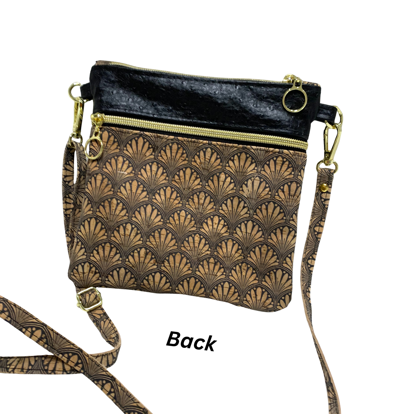 Zippy Crossbody - Cork Shells