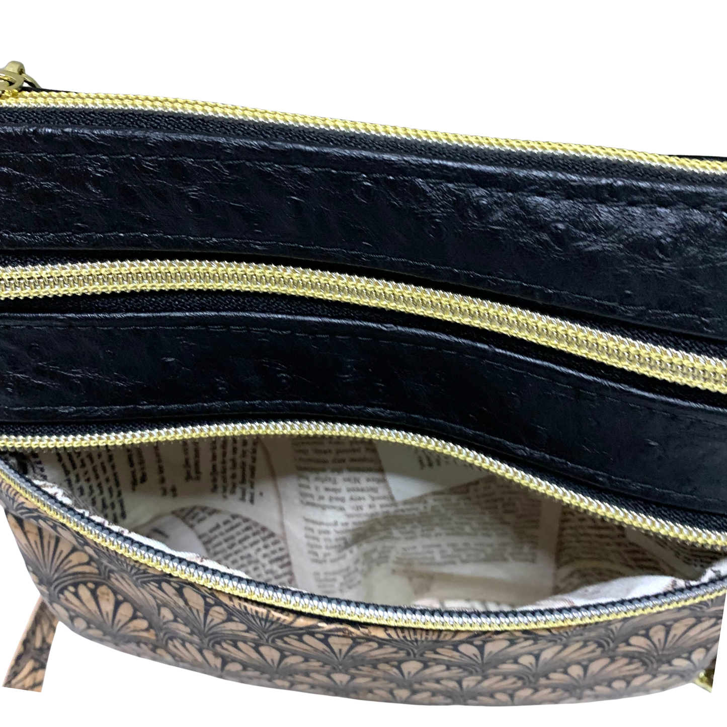 Zippy Crossbody - Cork Shells